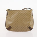 GUCCI Micro GG Canvas GG Canvas Shoulder Bag Suede 5 Set Black beige Auth 175014-20