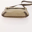 GUCCI Micro GG Canvas GG Canvas Shoulder Bag Suede 5 Set Black beige Auth 175014-22