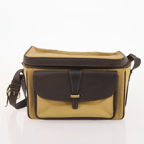 GUCCI Micro GG Canvas GG Canvas Shoulder Bag Suede 5 Set Black beige Auth 175014