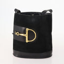 GUCCI Micro GG Canvas GG Canvas Shoulder Bag Suede 5 Set Black beige Auth 175014-7