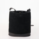 GUCCI Micro GG Canvas GG Canvas Shoulder Bag Suede 5 Set Black beige Auth 175014-8