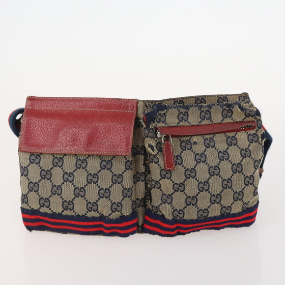 GUCCI GG Canvas Schultertasche 5er Set Schwarz Navy Beige Auth 175015