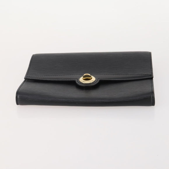 LOUIS VUITTON Epi Clutch Bag 4 Set Black Brown beige LV Auth 175017