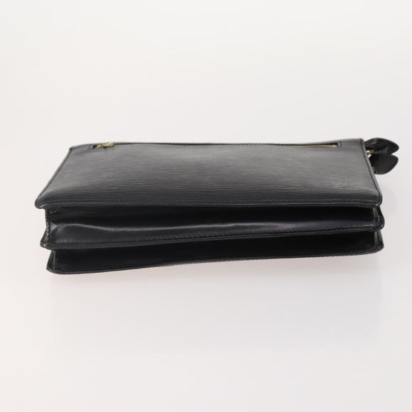 LOUIS VUITTON Epi Clutch Bag 4 Set Black Brown beige LV Auth 175017