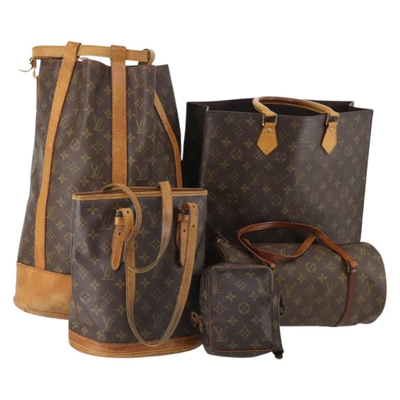LOUIS VUITTON Monogram Hand Bag 5 Set LV Auth 175018