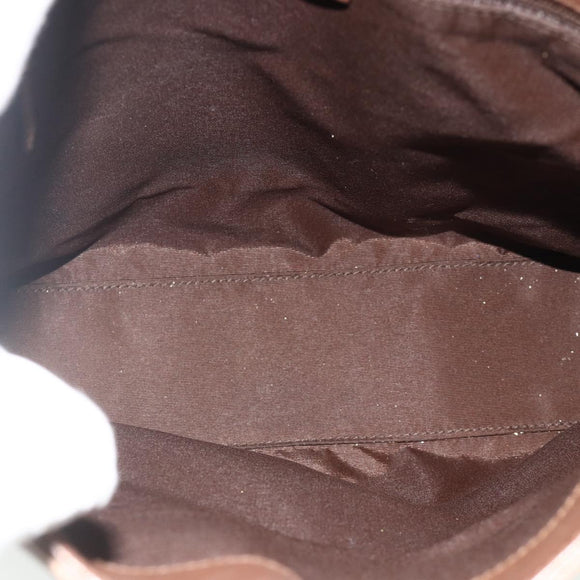 GUCCI GG Canvas Shoulder Bag Beige Silver 33900 Auth 175035