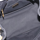 PRADA Canapa PM Hand Bag Canvas Black Gold Auth 175050SAM-11