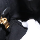 PRADA Canapa PM Hand Bag Canvas Black Gold Auth 175050SAM-12