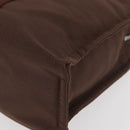 HERMES Her Line MM Hand Bag Canvas Brown Silver Auth 175053A-11