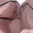 HERMES Her Line MM Hand Bag Canvas Brown Silver Auth 175053A-17