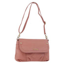 BURBERRY Blue Label Shoulder Bag Leather Pink Gold Auth 175055A-1