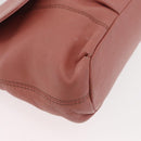 BURBERRY Blue Label Shoulder Bag Leather Pink Gold Auth 175055A-9