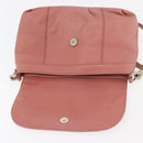 BURBERRY Blue Label Shoulder Bag Leather Pink Gold Auth 175055A-10