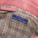 BURBERRY Blue Label Shoulder Bag Leather Pink Gold Auth 175055A-11