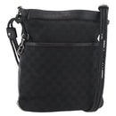 GUCCI GG Canvas Shoulder Bag Black Silver 109097 Auth 175057-1
