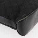 GUCCI GG Canvas Shoulder Bag Black Silver 109097 Auth 175057-8