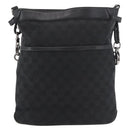 GUCCI GG Canvas Shoulder Bag Black Silver 109097 Auth 175057-13