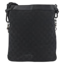 GUCCI GG Canvas Shoulder Bag Black Silver 109097 Auth 175057-2