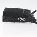 GUCCI GG Canvas Shoulder Bag Black Silver 109097 Auth 175057-3