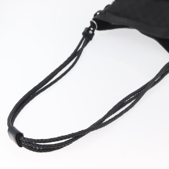GUCCI GG Canvas Shoulder Bag Black Silver 109097 Auth 175057