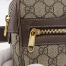 GUCCI GG Supreme Web Sherry Line Waist bag PVC Beige Gold 517076 Auth 175059SAM-19