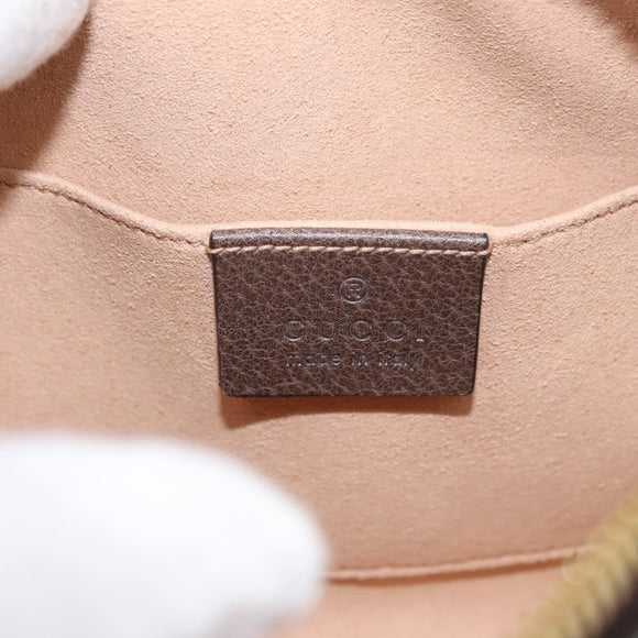 GUCCI GG Supreme Web Sherry Line Waist bag PVC Beige Gold 517076 Auth 175059SAM