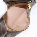 GUCCI GG Supreme Web Sherry Line Waist bag PVC Beige Gold 517076 Auth 175059SAM-23