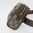 GUCCI GG Supreme Web Sherry Line Waist bag PVC Beige Gold 517076 Auth 175059SAM-3