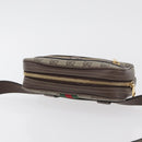 GUCCI GG Supreme Web Sherry Line Waist bag PVC Beige Gold 517076 Auth 175059SAM-6