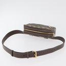 GUCCI GG Supreme Web Sherry Line Waist bag PVC Beige Gold 517076 Auth 175059SAM-7