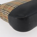 Burberrys Nova Check Shoulder Bag Canvas Leather Beige Gold Auth 175060-10