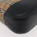 Burberrys Nova Check Shoulder Bag Canvas Leather Beige Gold Auth 175060-12