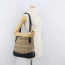Burberrys Nova Check Shoulder Bag Canvas Leather Beige Gold Auth 175060-20