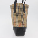 Burberrys Nova Check Shoulder Bag Canvas Leather Beige Gold Auth 175060-4
