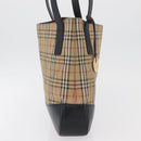 Burberrys Nova Check Shoulder Bag Canvas Leather Beige Gold Auth 175060-5