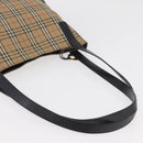 Burberrys Nova Check Shoulder Bag Canvas Leather Beige Gold Auth 175060-7