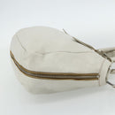 PRADA Hand Bag Leather 2way White Gold Silver Auth 175061A-4