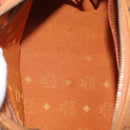 MCM Vicetos Logogram Hand Bag PVC Leather Brown Gold Auth 175062-17
