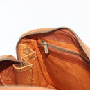 MCM Vicetos Logogram Hand Bag PVC Leather Brown Gold Auth 175062-20