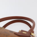 MCM Vicetos Logogram Hand Bag PVC Leather Brown Gold Auth 175062-8