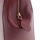 CARTIER Must Line Tote Bag Leather Bordeaux Gold Auth 175064A-10