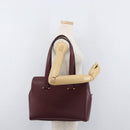 CARTIER Must Line Tote Bag Leather Bordeaux Gold Auth 175064A-22