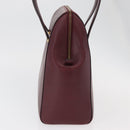 CARTIER Must Line Tote Bag Leather Bordeaux Gold Auth 175064A-3