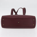 CARTIER Must Line Tote Bag Leather Bordeaux Gold Auth 175064A-5