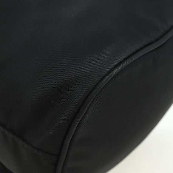 PRADA Purse Shoulder Bag Nylon 2way Black Silver Auth 175065SAM