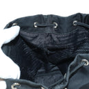 PRADA Purse Shoulder Bag Nylon 2way Black Silver Auth 175065SAM-26