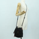 PRADA Purse Shoulder Bag Nylon 2way Black Silver Auth 175065SAM-29