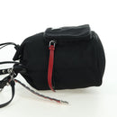 PRADA Purse Shoulder Bag Nylon 2way Black Silver Auth 175065SAM-3