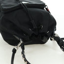 PRADA Purse Shoulder Bag Nylon 2way Black Silver Auth 175065SAM-6