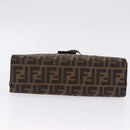 FENDI Zucca Canvas Mamma Baguette Hand Bag Black Brown Auth 175070-11
